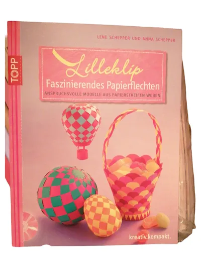 TOPP Lilleklip Papierflechten Bastelbuch DIY Deko Körbe Kugeln