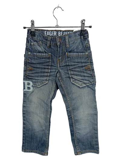 Eager Beaver Kinder Jeans Cargohose Gr. 110 Blau Baumwolle