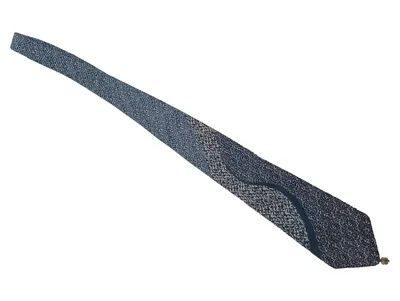 ALPI Herren Business Krawatte Blau Strukturmuster 142cm 8cm