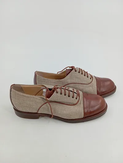 Donna Carolina Damen Derby Schnürschuhe Leder Gr. 41 Mehrfarbig Klassisch