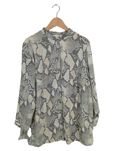 BONPRIX COLLECTION Damen Hemdbluse Animal-Print Schlangenmuster Mehrfarbig