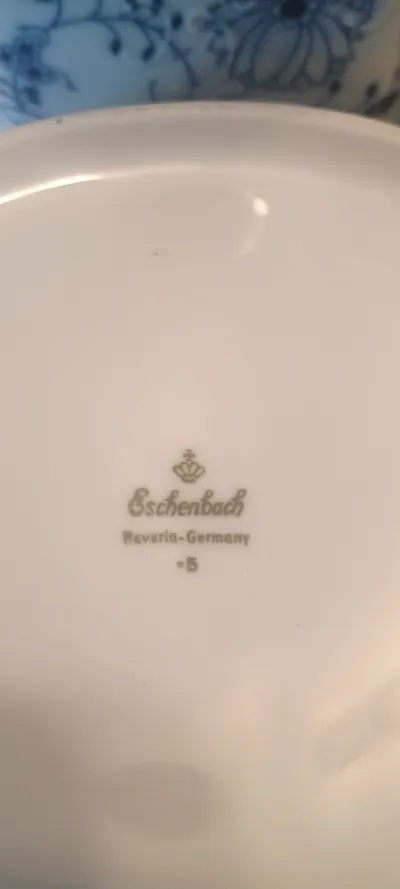 Eschenbach Bavaria Porzellan Vase Orchideen Dekor Weiß Elegant