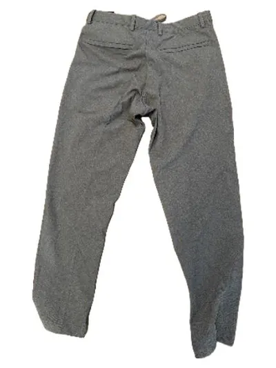 UNIQLO Herren Stoffhose Grau W33/L36 Business Casual Polyester