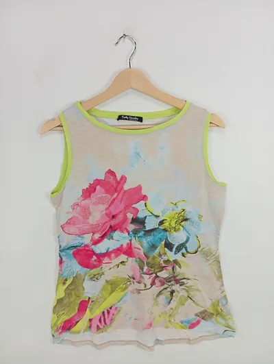 Betty Barclay Damen Top Shirt Blumenmuster Gr. 40/L Mehrfarbig Feminin