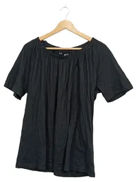 BPC Bonprix Collection Damen T-Shirt Gr. 44-46 Schwarz Baumwolle 2
