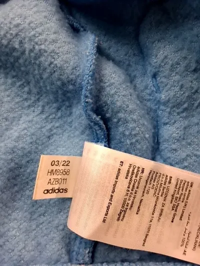 adidas Kinder Fleecejacke Teddy Kapuze Blau Gr. 86 Sportlich