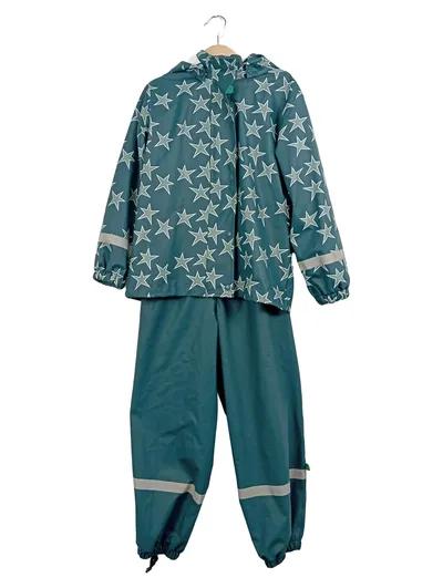 Fred's World Kinder Regenanzug Regenjacke Sterne Gr. 122 Petrol