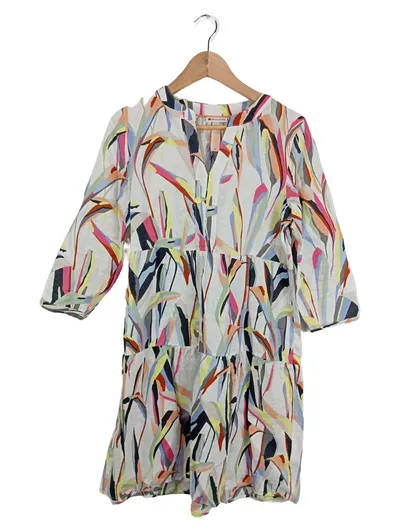 Street One Damen Freizeitkleid Leinen Mehrfarbig Gr. 34;XS Casual