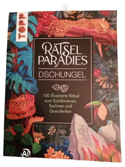 TOPP Rätsel Paradies Dschungel Rätselspiel Buch 100 illustrierte Rätsel
