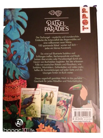 TOPP Rätsel Paradies Dschungel Rätselspiel Buch 100 illustrierte Rätsel