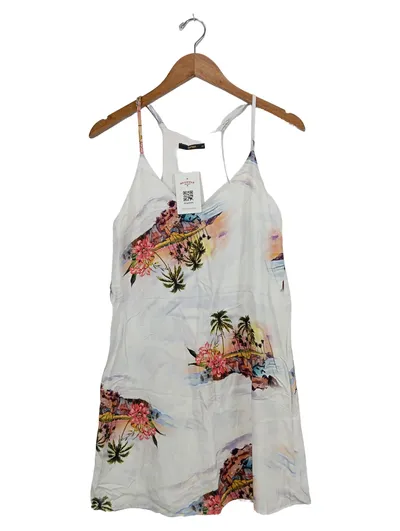 Lez a Lez Damen Sommerkleid Gr. 34 XS Mehrfarbig Strandmotiv