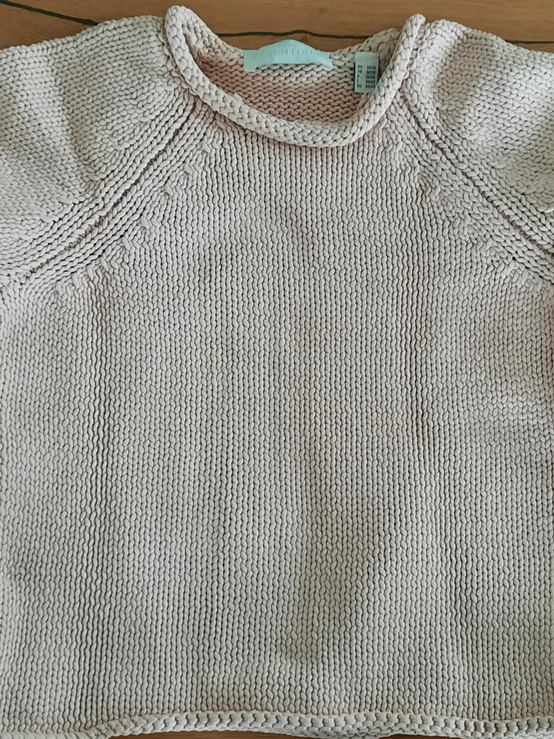 Tchibo Damen Strickpullover Gr. 36/38 Rosa Basic Baumwolle 3