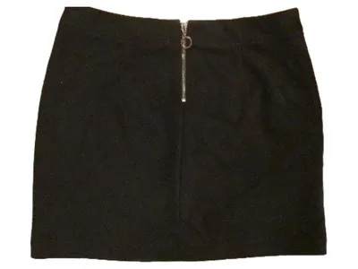 VERO MODA Damen Minirock Schwarz Gr. L 42 Reißverschluss Basic