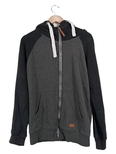 Alessandro Salvarini Herren Kapuzenpullover Melange Grau Gr. L
