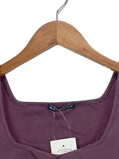 Brandy Melville Damen T-Shirt Kurzarm Lila Gr. 36/S Casual