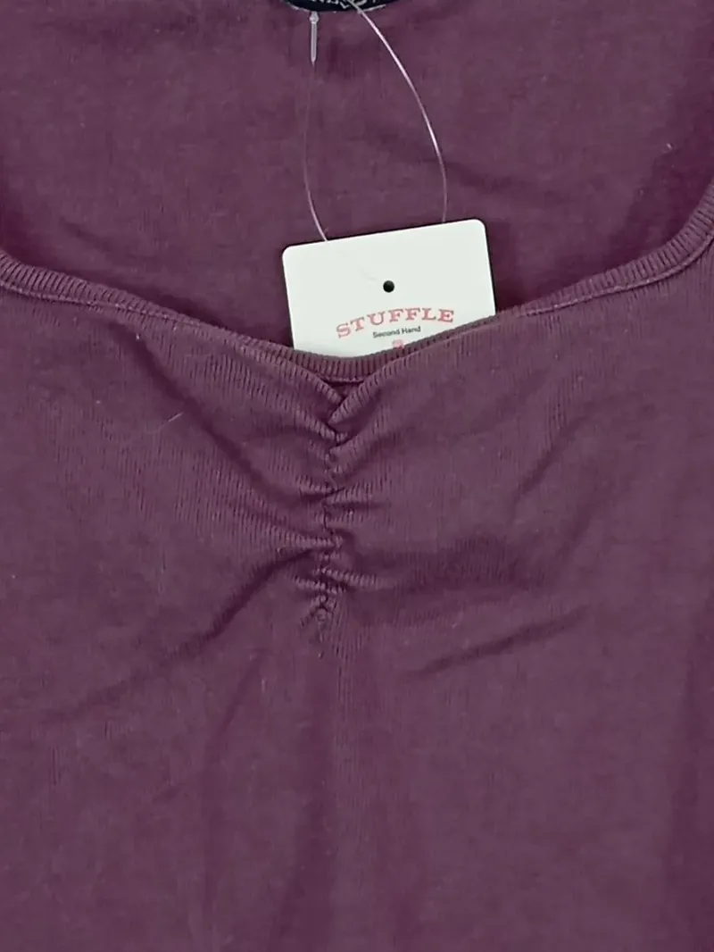Brandy Melville Damen T-Shirt Kurzarm Lila Gr. 36/S Casual 3