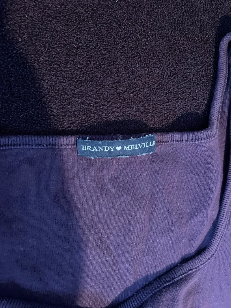 Brandy Melville Damen T-Shirt Kurzarm Lila Gr. 36/S Casual 5