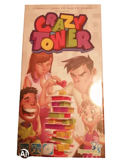 Crazy Tower Stapelspiel Holz Synapses Games 3in1 Geschicklichkeitsspiel