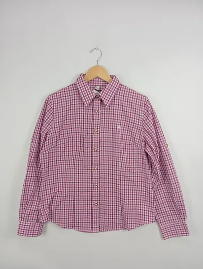 OS Trachten Damen Trachtenhemd kariert Rosa Gr. 42/XL Traditionell
