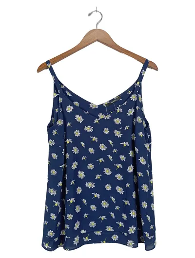George Damen Bluse Camisole Gänseblümchen-Print Blau Einheitsgröße