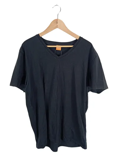 BOSS Herren V-Neck T-Shirt Schwarz Gr. 46/S Casual Basic