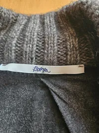 Bottega Damen Strickjacke Gr. 42 Grau Floral Baumwolle 6
