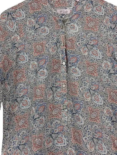 Emily van den Bergh Damen Hemdbluse Gr. 38 M Mehrfarbig Paisley Casual
