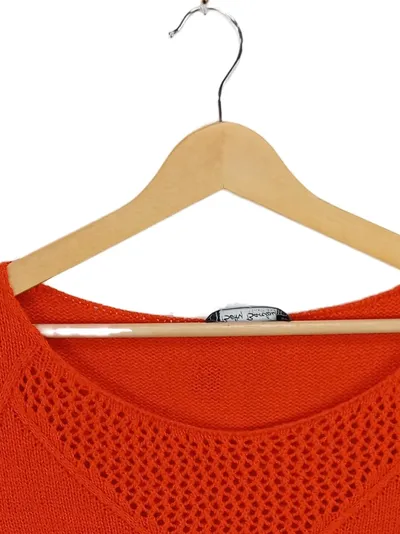 Betty Barclay Damen Pullover Gr. 42 Orange Casual Lochmuster Strickshirt