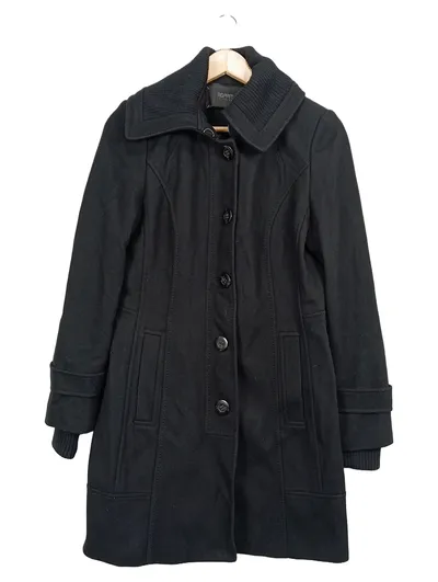 Esprit Collection Damen Leichte Jacke Wolle Klassisch Schwarz Gr. 38/M