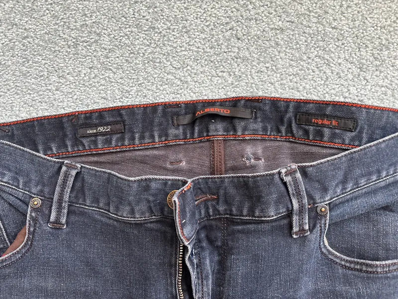 ALBERTO Herren Jeans Regular Fit Blau Casual W32/48/M 2