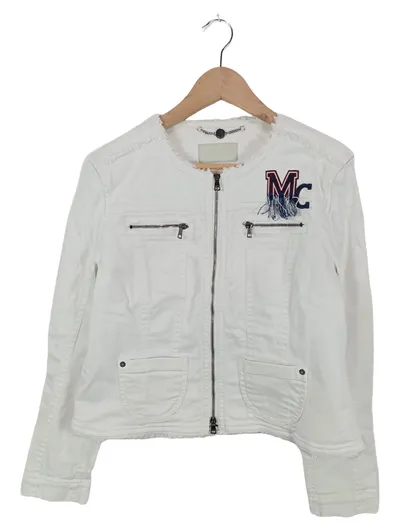 Marc Cain Damen Jeansjacke weiß Einheitsgröße Modern