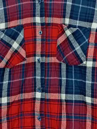 Derek Heart Damen Freizeithemd 36/S Kariert Flanellhemd Rot Blau Casual 3