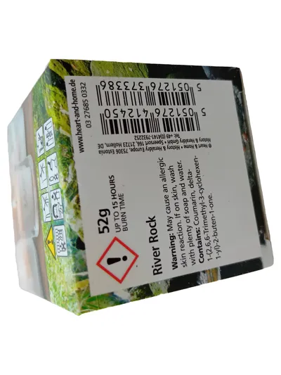 Heart & Home River Rock Raumduft Wachs Natur Quadratisch Mehrfarbig 5cm
