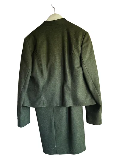 Bavaria Damen Dirndl Trachtenkleid Janker Grün Wolle Gr. 38;M