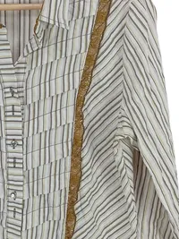 Dismero Damen Bluse gestreift Rüschen 3/4 Arm Mehrfarbig XL 6