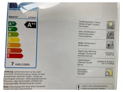 sygonix HighLED E27 7W 810lm dimmbare LED Leuchtmittel Transparent