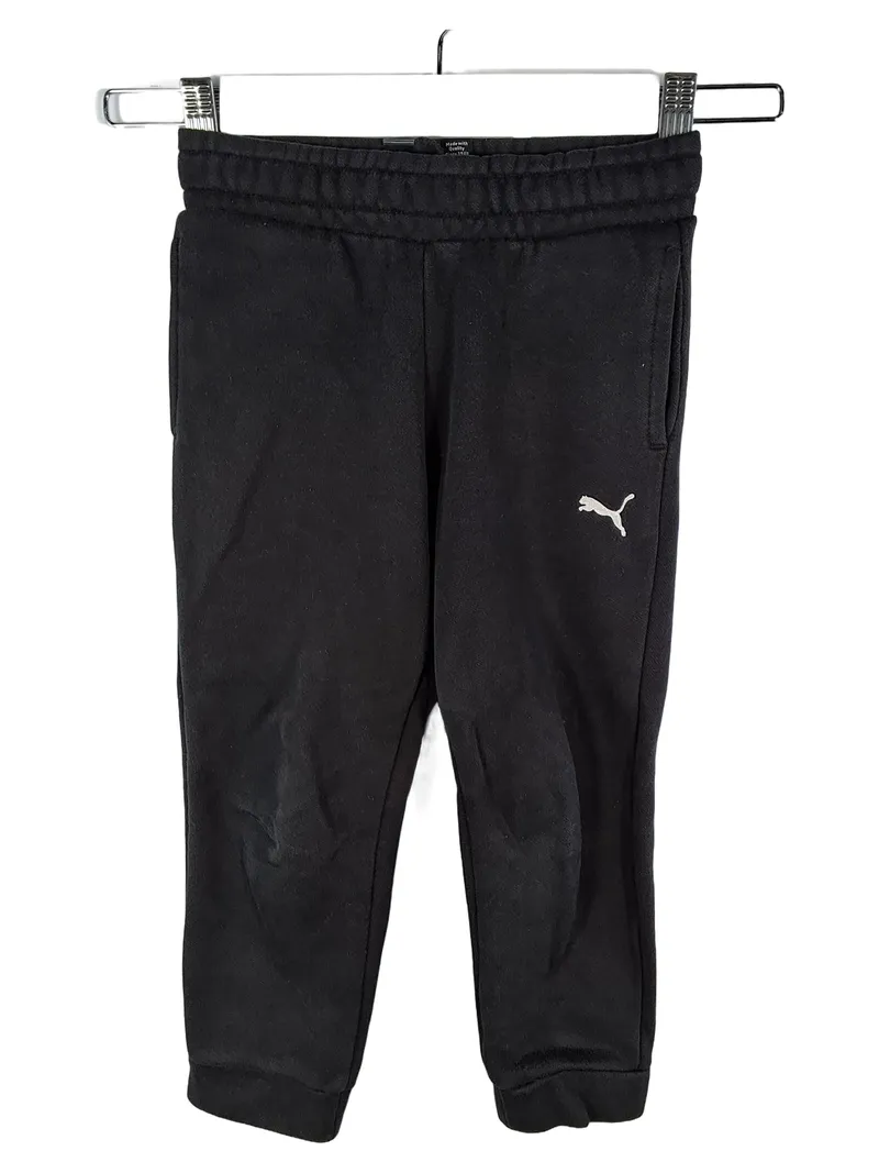 PUMA Jogginghose Kinder Gr. 110 Schwarz Sporthose Trainingshose 1
