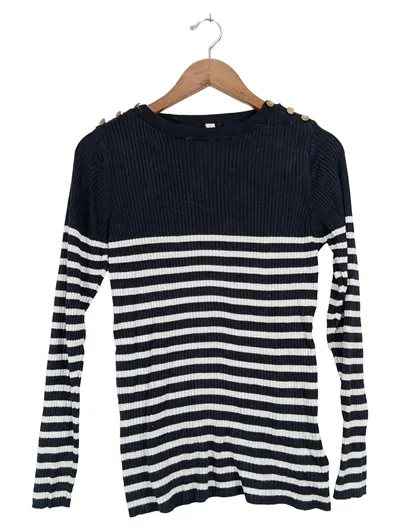 everme Damen Langarmshirt Gr. 36/S Mehrfarbig Gestreift Maritim Rippstrick