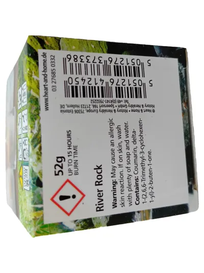 Heart & Home River Rock Duftkerze Wachs Naturbezogen Mehrfarbig 5cm
