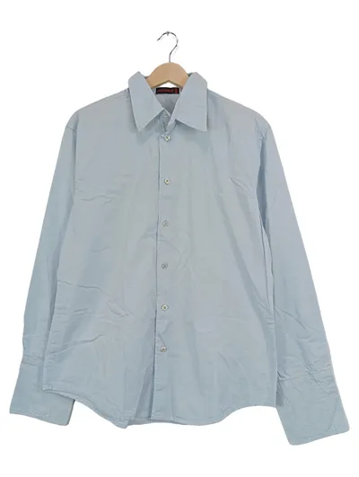 Broadway Business Hemd Herren Gr. L Blau Baumwolle Langarm