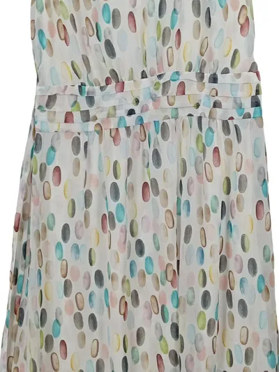 Qiero Damen Freizeitkleid Gr. 40 Mehrfarbig Casual Tupfenmuster Sommerkleid