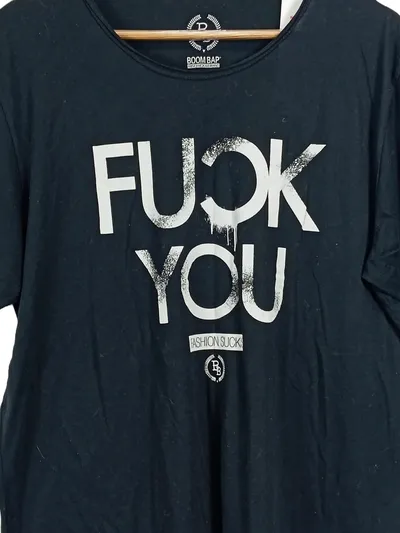 Boom Bap Herren T-Shirt "FUCK YOU" Schwarz Streetwear Einheitsgröße