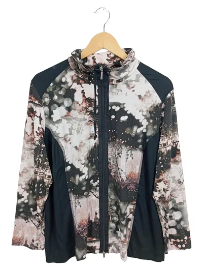 Eugen Klein Damen Leichte Jacke Gr. 48 Mehrfarbig Modern Grafisch