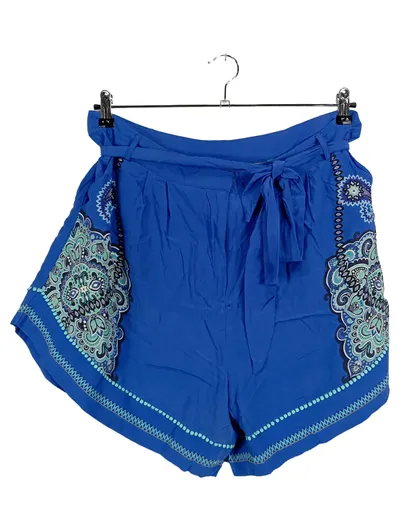 Sportalm Kitzbühel Damen Shorts Gr. 44 Blau Casual Paisley Muster