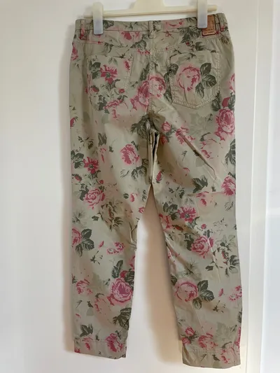 Gardeur Damen Stoffhose Gr. 40 Mehrfarbig Blumenmuster Casual