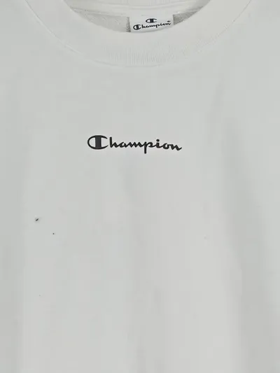 Champion Damen Pullover Gr. 36/S Weiß Casual Langarm