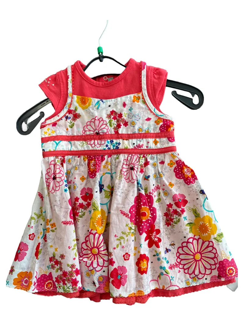 Catimini Mädchen Sommerkleid Blumenmuster Gr. 9 Monate Mehrfarbig 1