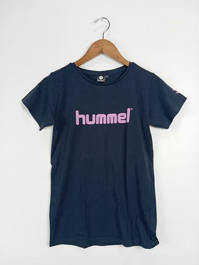 Hummel T-Shirt Kinder Gr. 164 Blau Sportlich Logo-Print