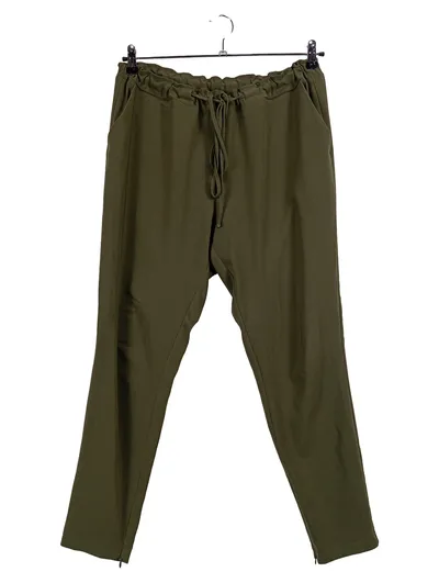 Imperial Damen Hose Stoffhose Jogpants W31 Gr 40 L Oliv Casual Raffung