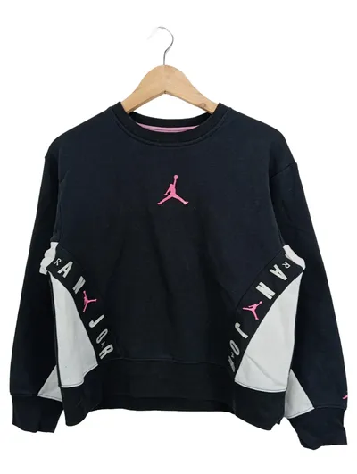 Jordan Pullover Mädchen Gr. 140-155 Schwarz Sportlich Logo-Print